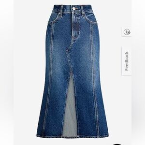 Express denim midi skirt